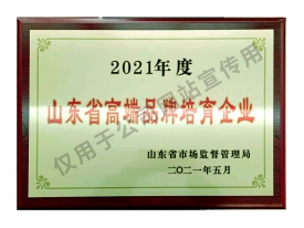 2021-年度山東省-高端品牌培育企業(yè)